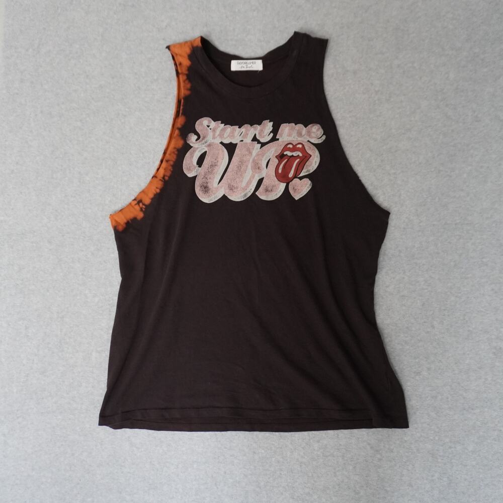 Free People x Daydreamer Rolling Stones Start Me Up Tank Top Large